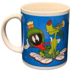 Vintage 90s Marvin the Martian and K9 Looney Tunes 1997 Warner Bros Mug
